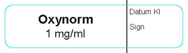 ETIKETT OXYNORM 1MG/ML