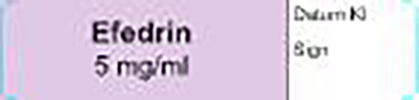 ETIKETT EFEDRIN 5MG/ML
