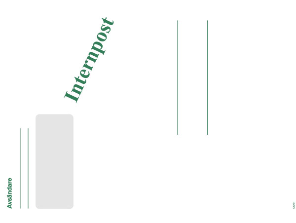Kuvert C4V2 fönst vitt internpost